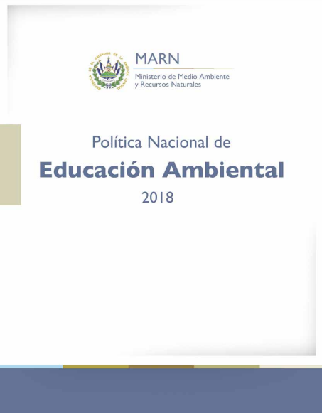 Política nacional de educación ambiental- El Salvador  2018