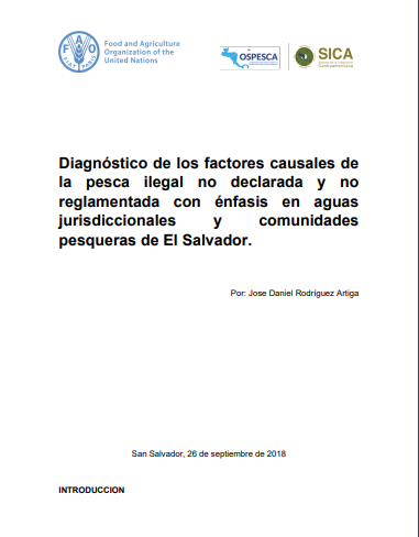 Diagnostico de los factores causales, comunidades pesqueras de El Salvador